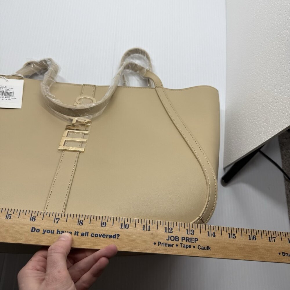 Cavalli Class Sandra Shopper Tote Almond Buff Logo Shoulder Bag Large Neutral - Picture 12 of 13